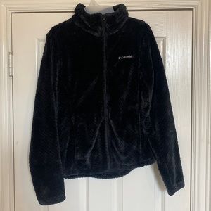 never worn fleece black zip up Colombia jacket